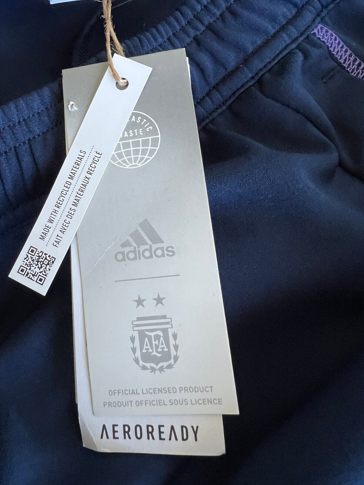 Argentina Tiro 23 Training Pants Blue Football Soccer Adidas HF3914 Mens Size S