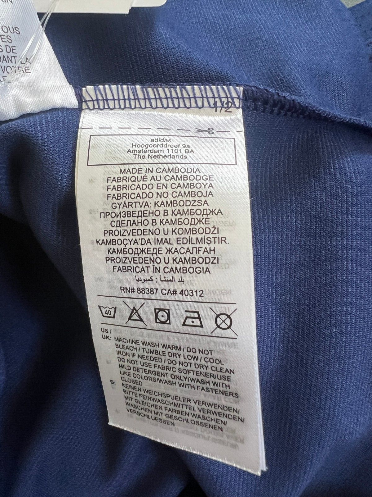 Italy Training Top Football Soccer Jacket - Blue Adidas Women Size L