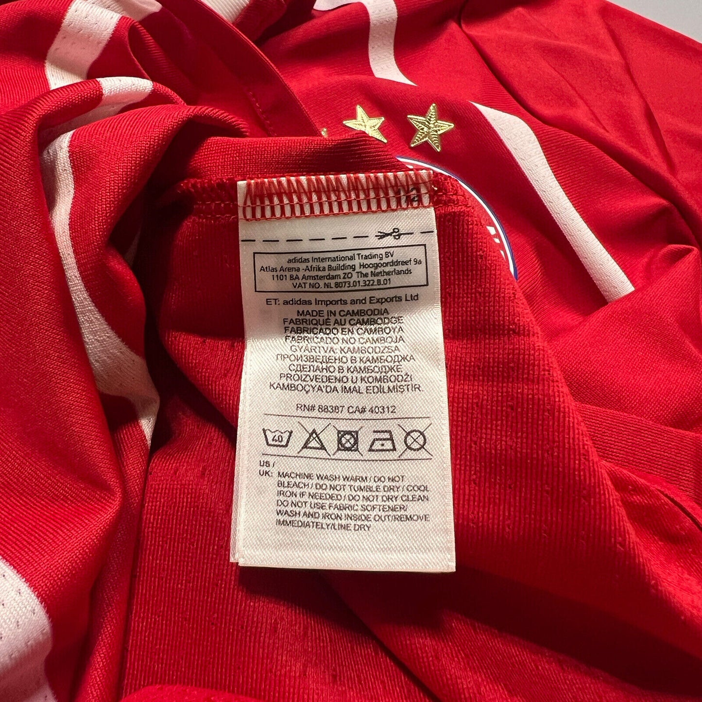 Bayern Munich Jersey 2017/18 Home Match Worn Mens Size 7 Football Shirt Adidas