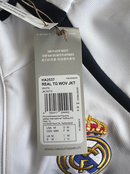 Real Madrid Teamgeist Jacket 2006x2021 White Soccer Adidas HA2537 Mens Size M