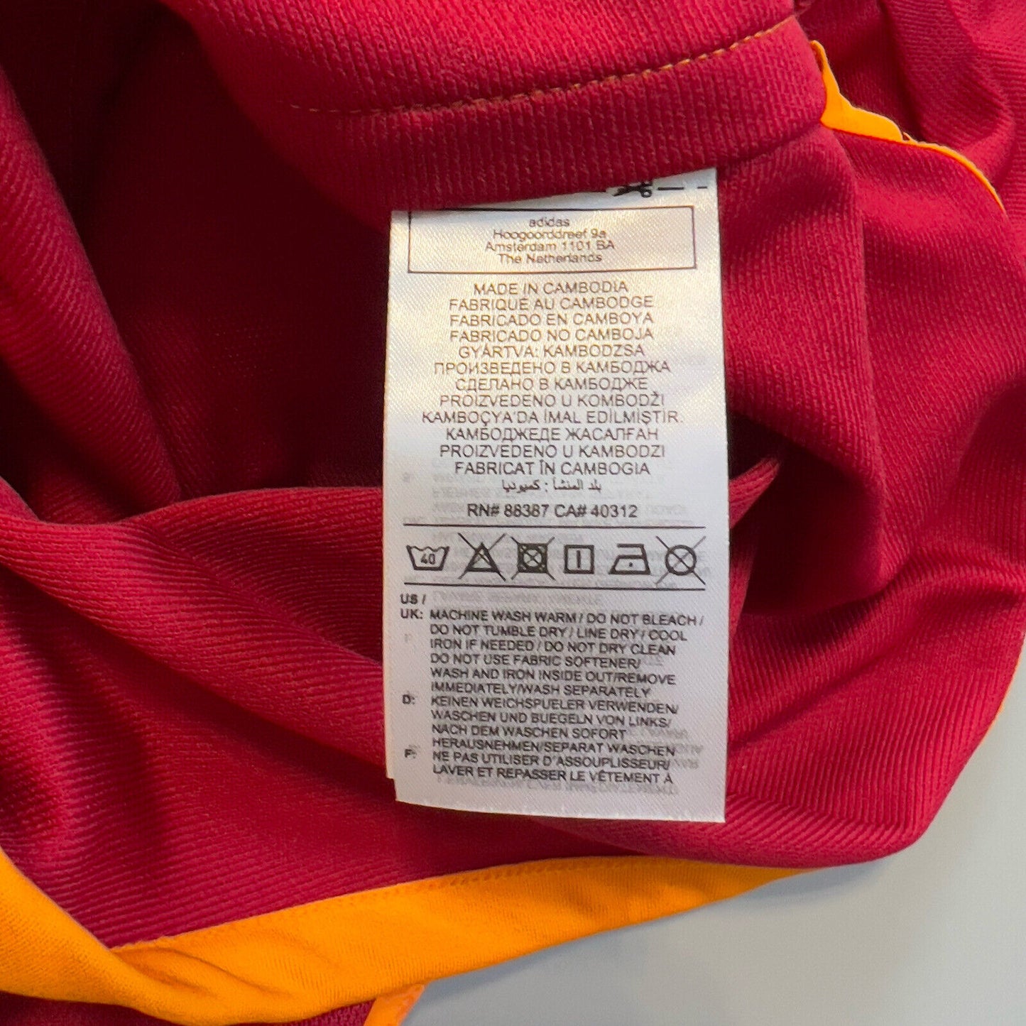 Roma Jersey 2023/24 Home Soccer Football Shirt Adidas IK7159 Womens Size 2XS