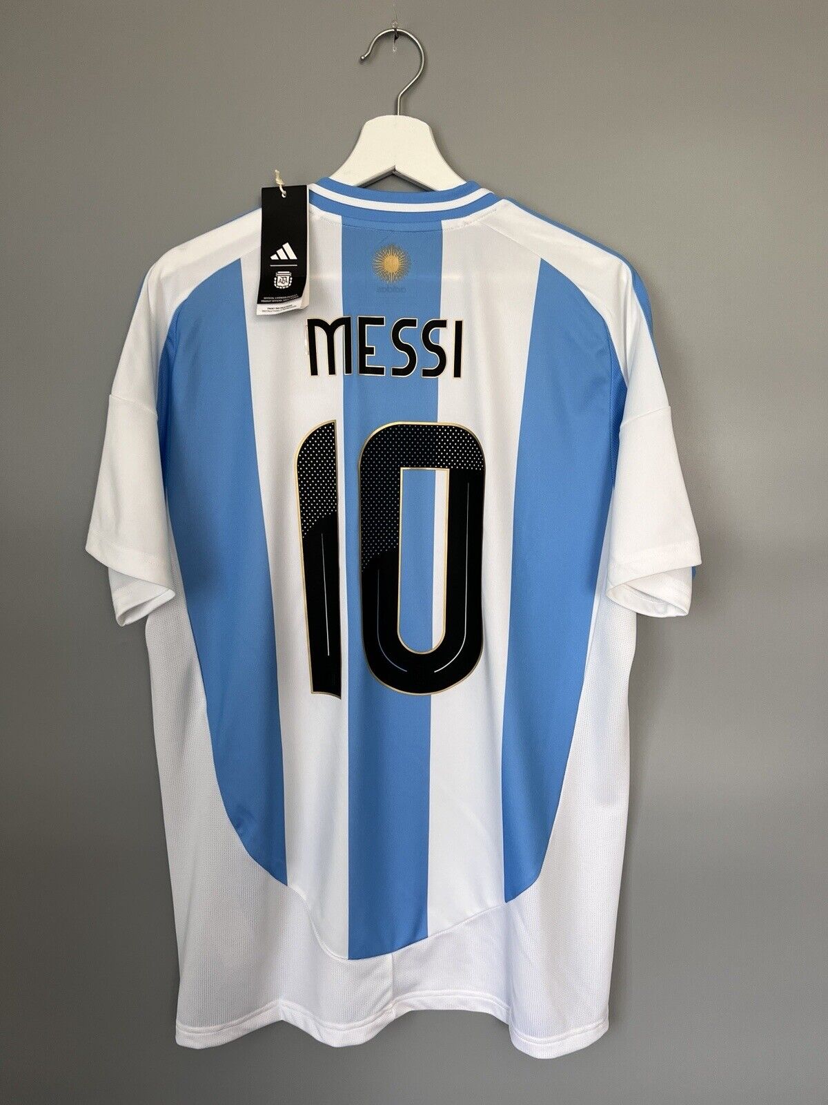Messi Argentina Jersey 2024 Home Soccer Shirt IP8409 Adidas Mens Size L