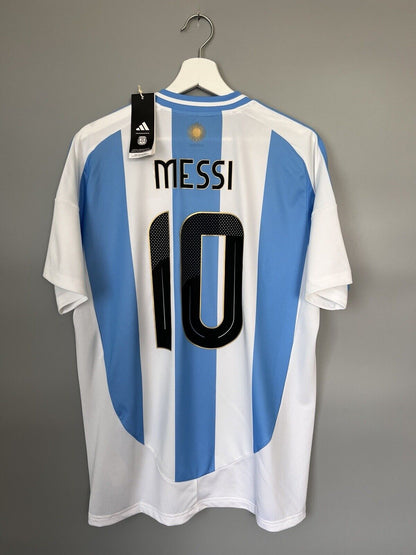 Messi Argentina Jersey 2024 Home Soccer Shirt IP8409 Adidas Mens Size L