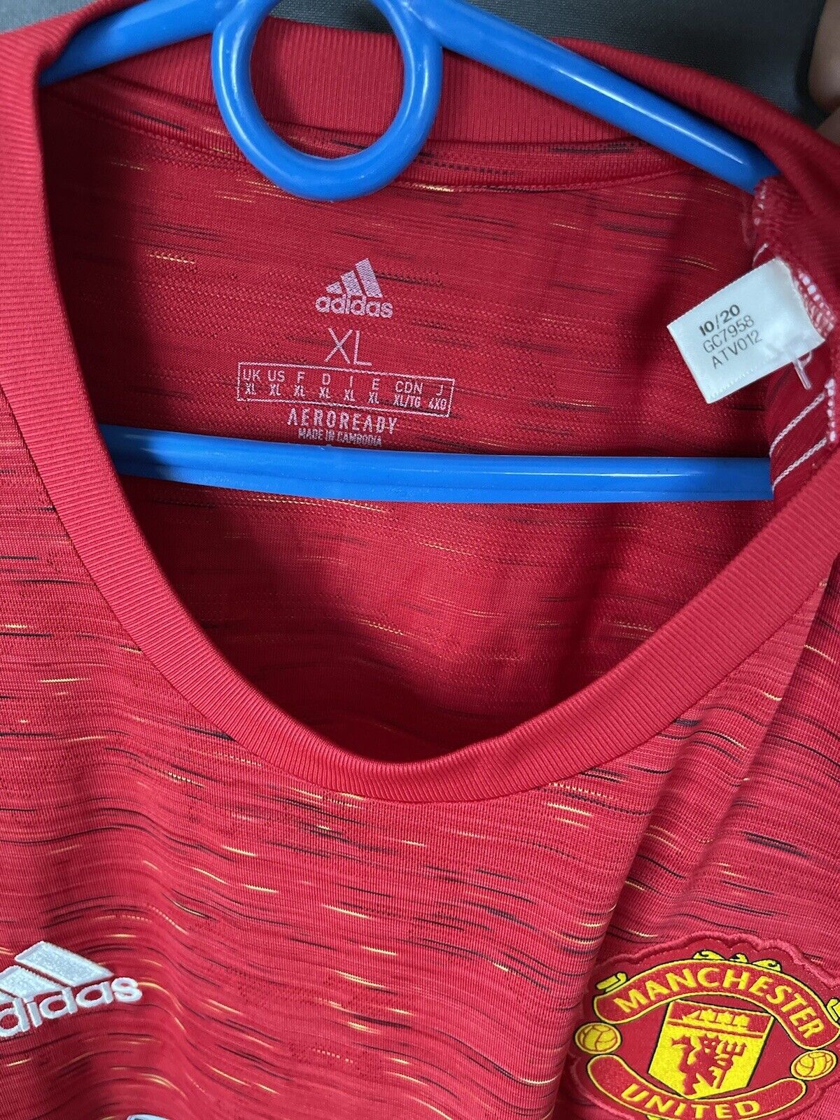 Fernandes Manchester United Jersey 2020/21 Home Size XL Shirt Adidas GC7958