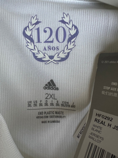 Real Madrid Jersey 22/23 Home Authentic Soccer Shirt HF0292 Adidas Mens Size 2XL