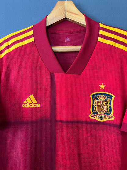 SPAIN JERSEY 20-22 HOME PLAYER ISSUE MENS FOOTBALL SOCCER MAILLOT SIZE L ADIDAS
