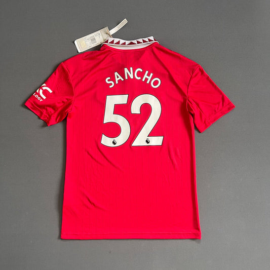 Sancho Manchester United Jersey 22-23 Home Size M Boys Adidas Football Shirt