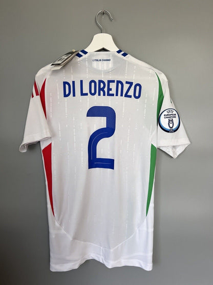 Di Lorenzo Italy Jersey 24 Away Authentic Soccer Shirt Adidas IN0659 Mens Size S