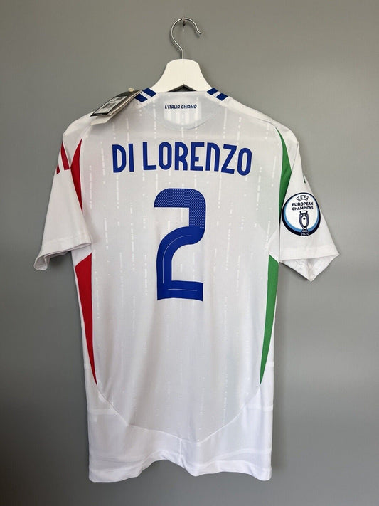 Di Lorenzo Italy Jersey 24 Away Authentic Soccer Shirt Adidas IN0659 Mens Size S
