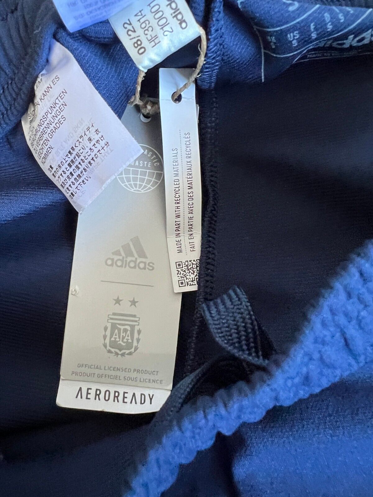 Argentina Tiro 23 Training Pants Blue Football Soccer Adidas HF3914 Mens Size S