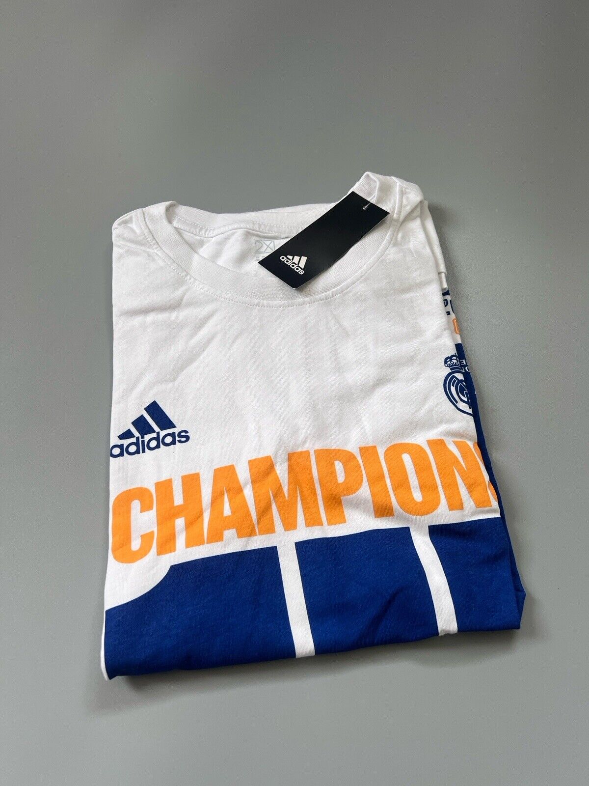 Real Madrid Jersey UCL Champions T-Shirt White Mens Soccer Shirt Adidas