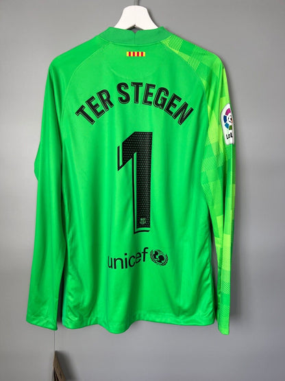 FC Barcelona Jersey 21/22 Goalkeeper Soccer Shirt CV7870-330 Nike Mens Size M