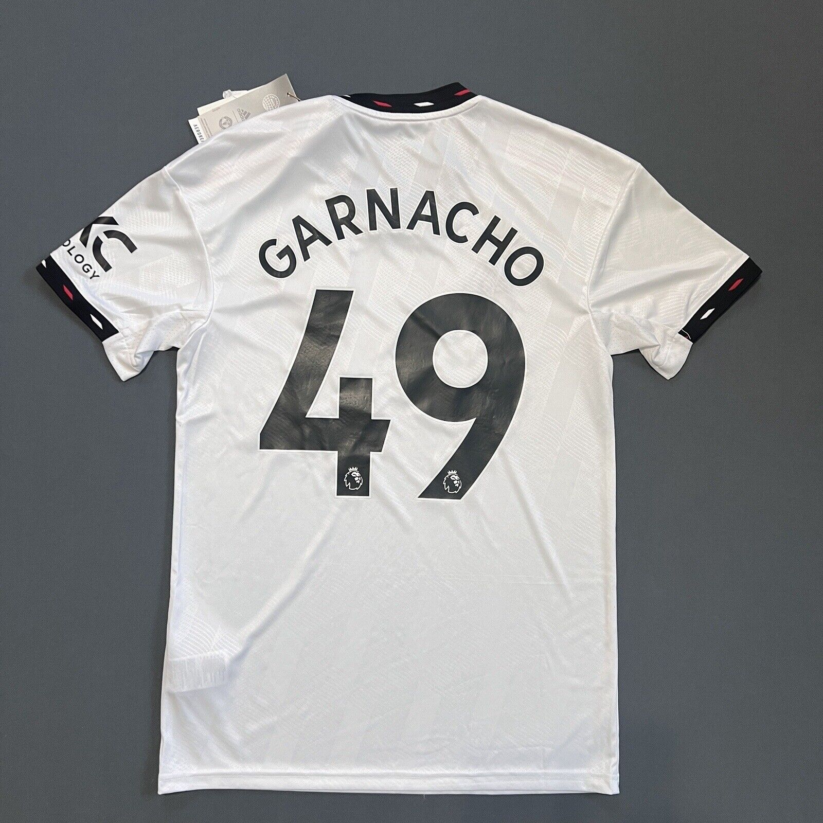 Garnacho Manchester United Jersey 22/23 Away Mens Soccer Shirt Adidas Size S