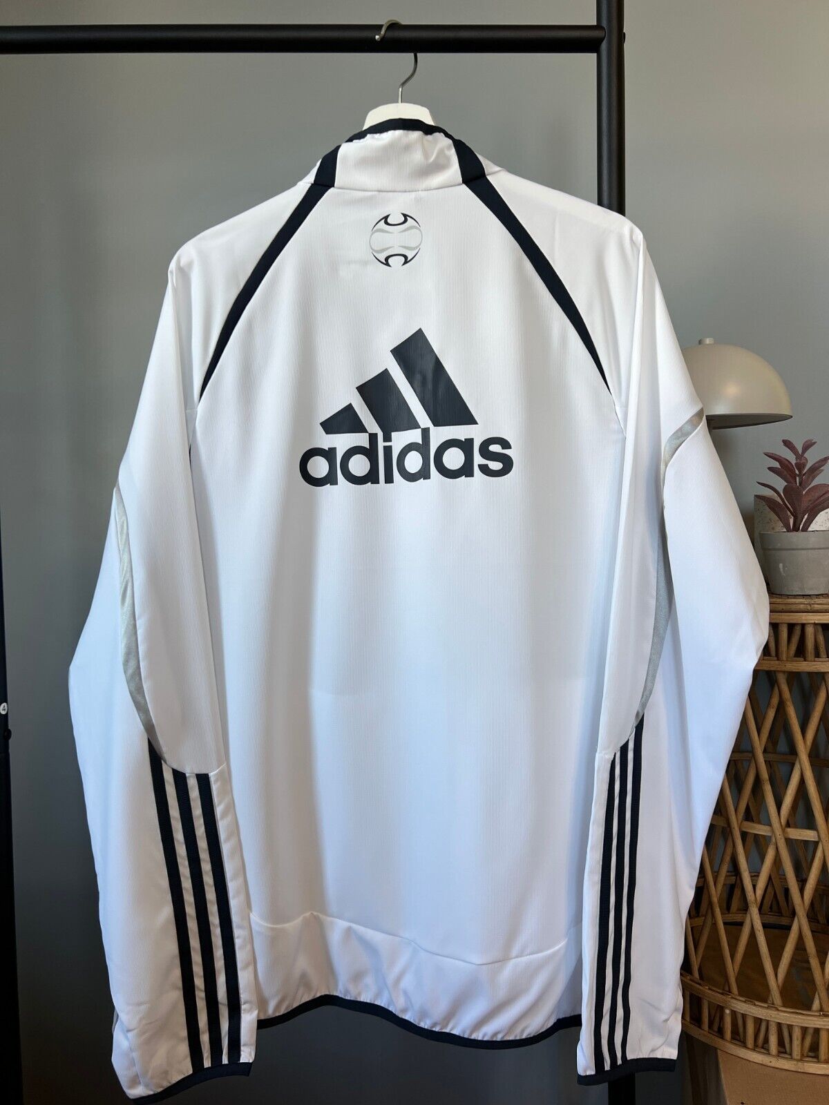 Real Madrid Teamgeist Jacket 2006 x 2021 White Soccer Adidas HA2537 Mens Size M