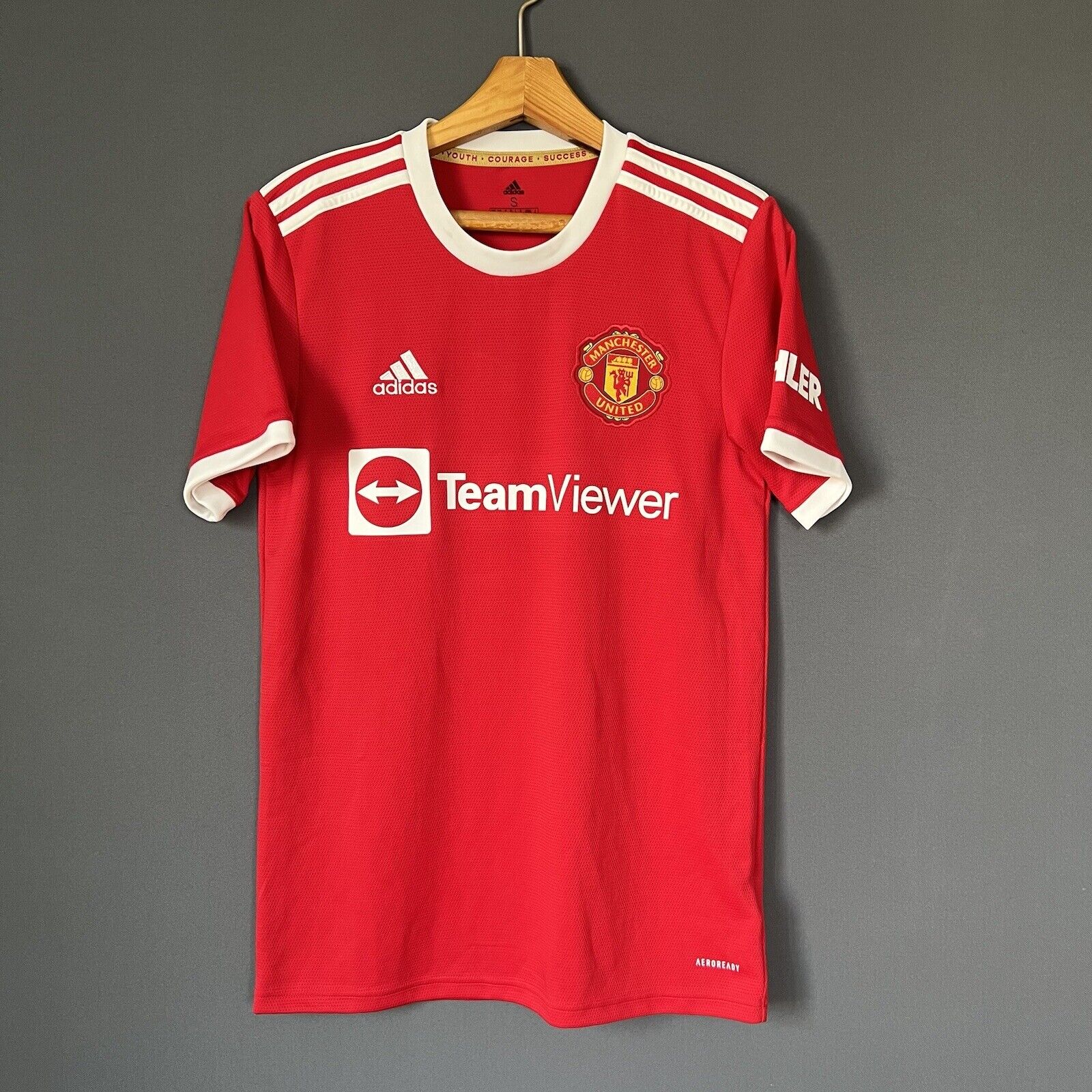 Manchester United Jersey 2021/22 Home Small Mens Soccer Shirt H31447 Adidas