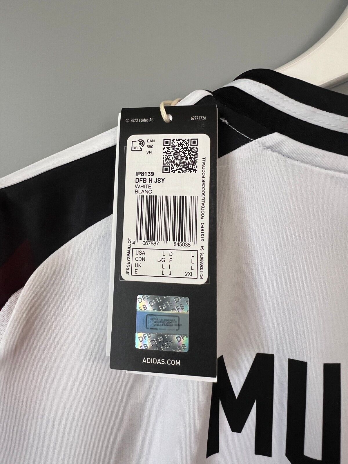 Musiala Germany Jersey 2024 Home Soccer Football Shirt Adidas IP8139 Mens Size L