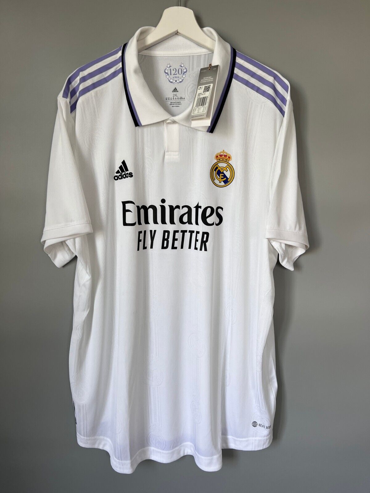 Real Madrid Jersey 22/23 Home Authentic Soccer Shirt HF0292 Adidas Mens Size 2XL