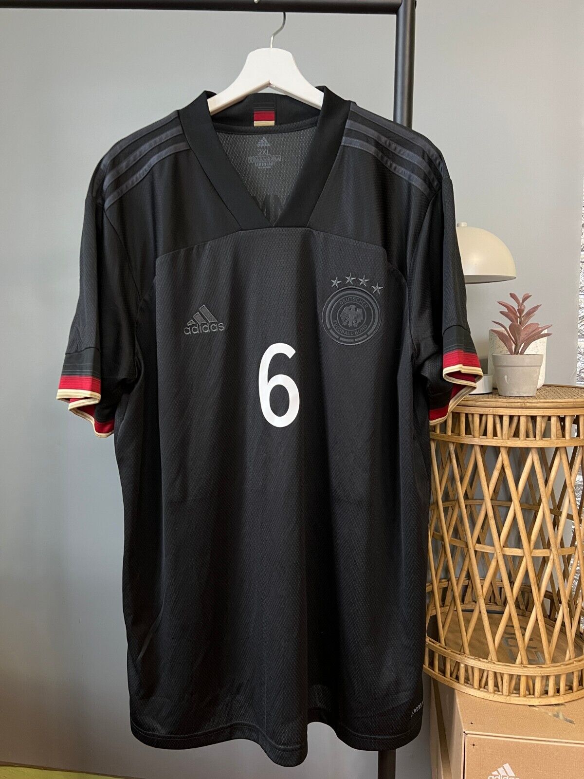 Kimmich Germany Jersey 2020 Away Soccer Shirt EH6117 Adidas Mens Size 2XL
