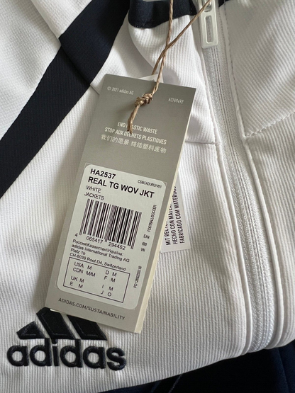 Real Madrid Teamgeist Jacket 2006 x 2021 White Soccer Adidas HA2537 Mens Size M