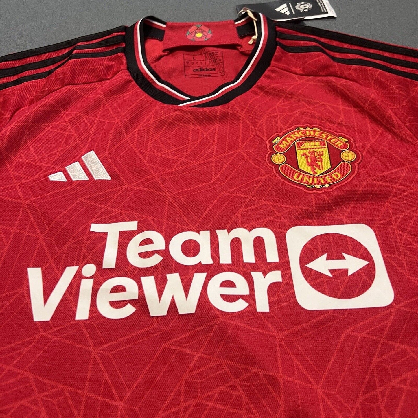 Manchester United Jersey 23/24 Home Mens Soccer Shirt IP1726 Adidas Size L