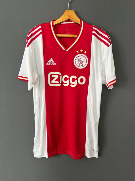 AJAX JERSEY 2022-23 HOME SIZE L MENS FOOTBALL SOCCER SHIRT H58243 ADIDAS