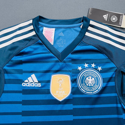 Germany Jersey 2018 2019 Goalkeeper Football Shirt BQ8399 Adidas Boys Size L