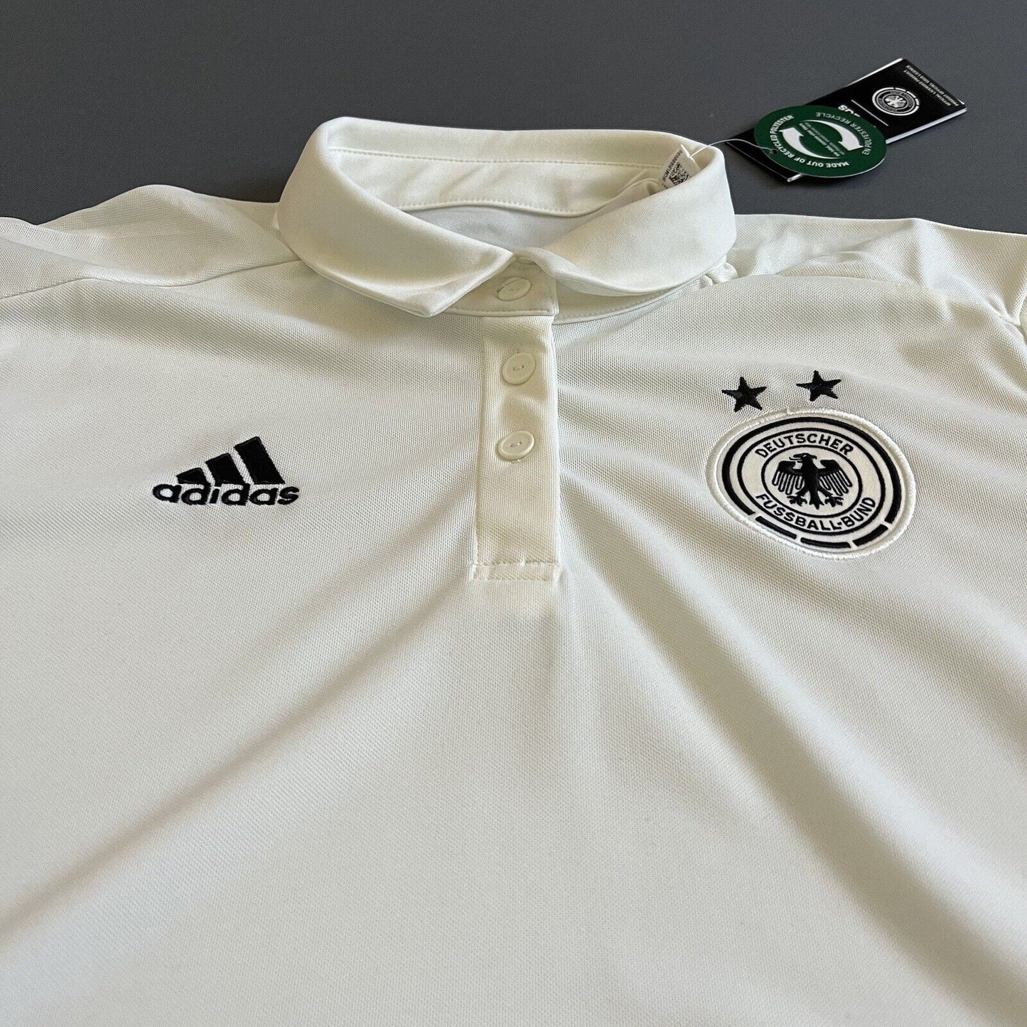Germany Jersey Training Polo Women Football Soccer Shirt Size M  Adidas BNWT