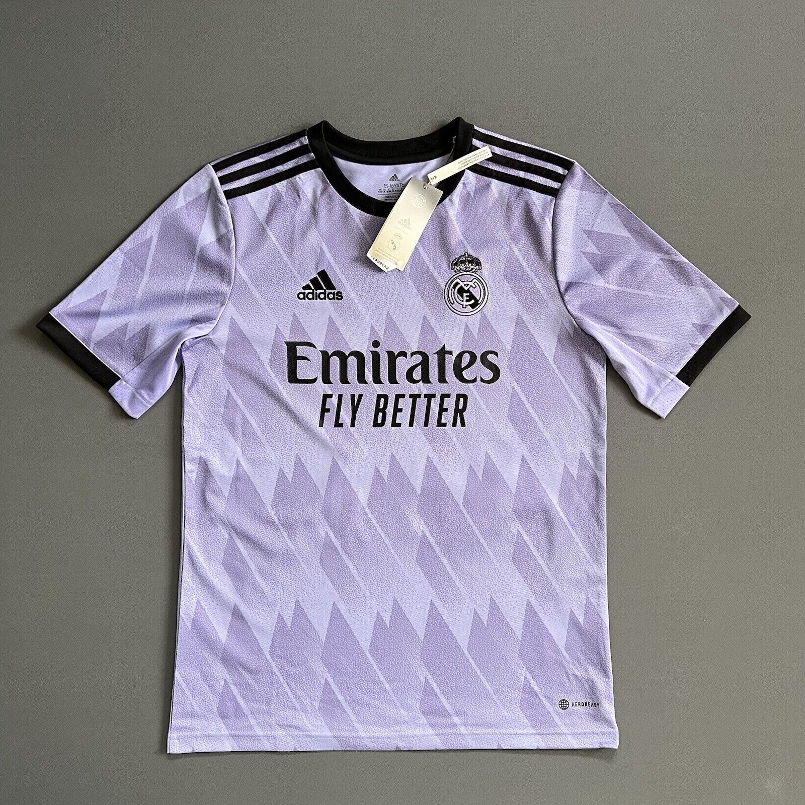 Alaba Real Madrid Jersey 2022-23 Away Size XL 15-16Y Boys Soccer Shirt Adidas