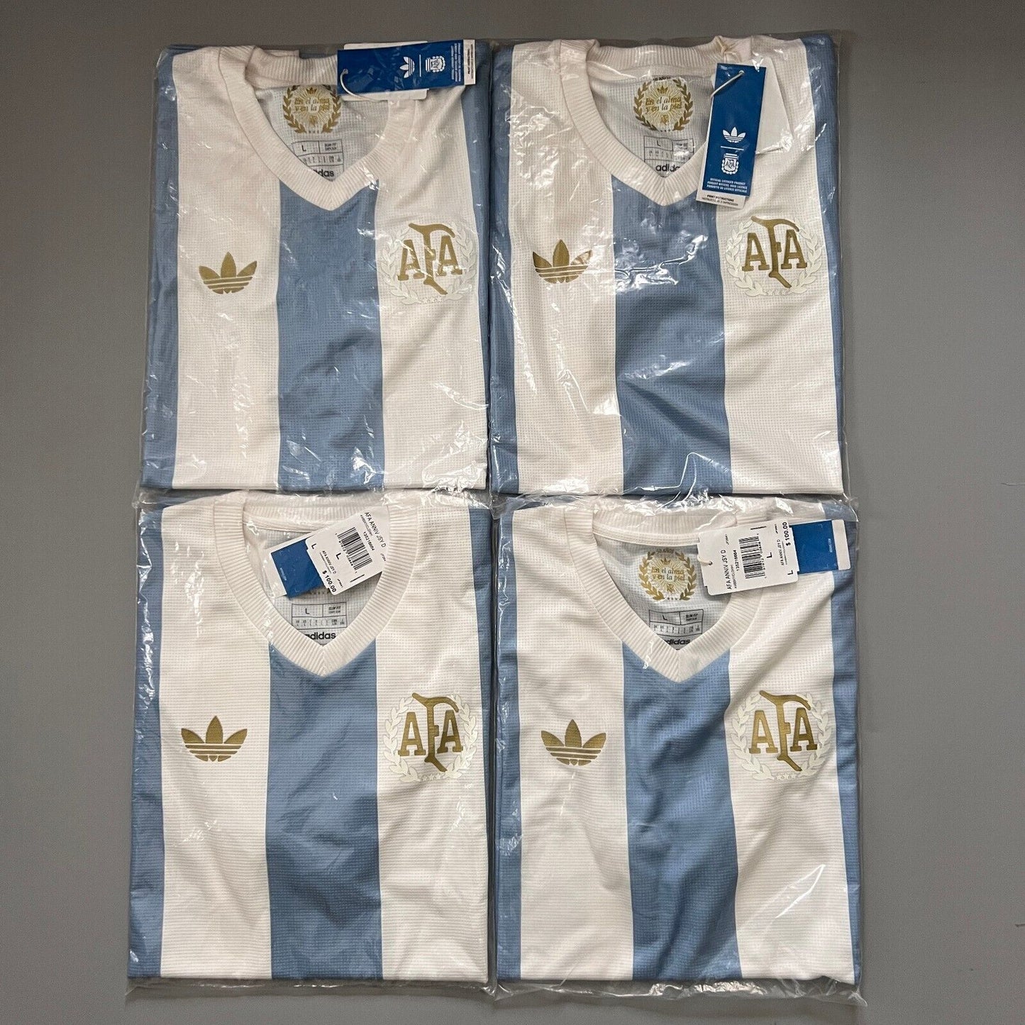 Argentina Jersey Anniversary 2024 Soccer Shirt JF2641 Adidas Mens Size L