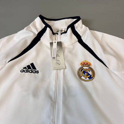 Real Madrid Teamgeist Jacket 2006x2021 White Soccer Adidas HA2537 Mens Size 2XL
