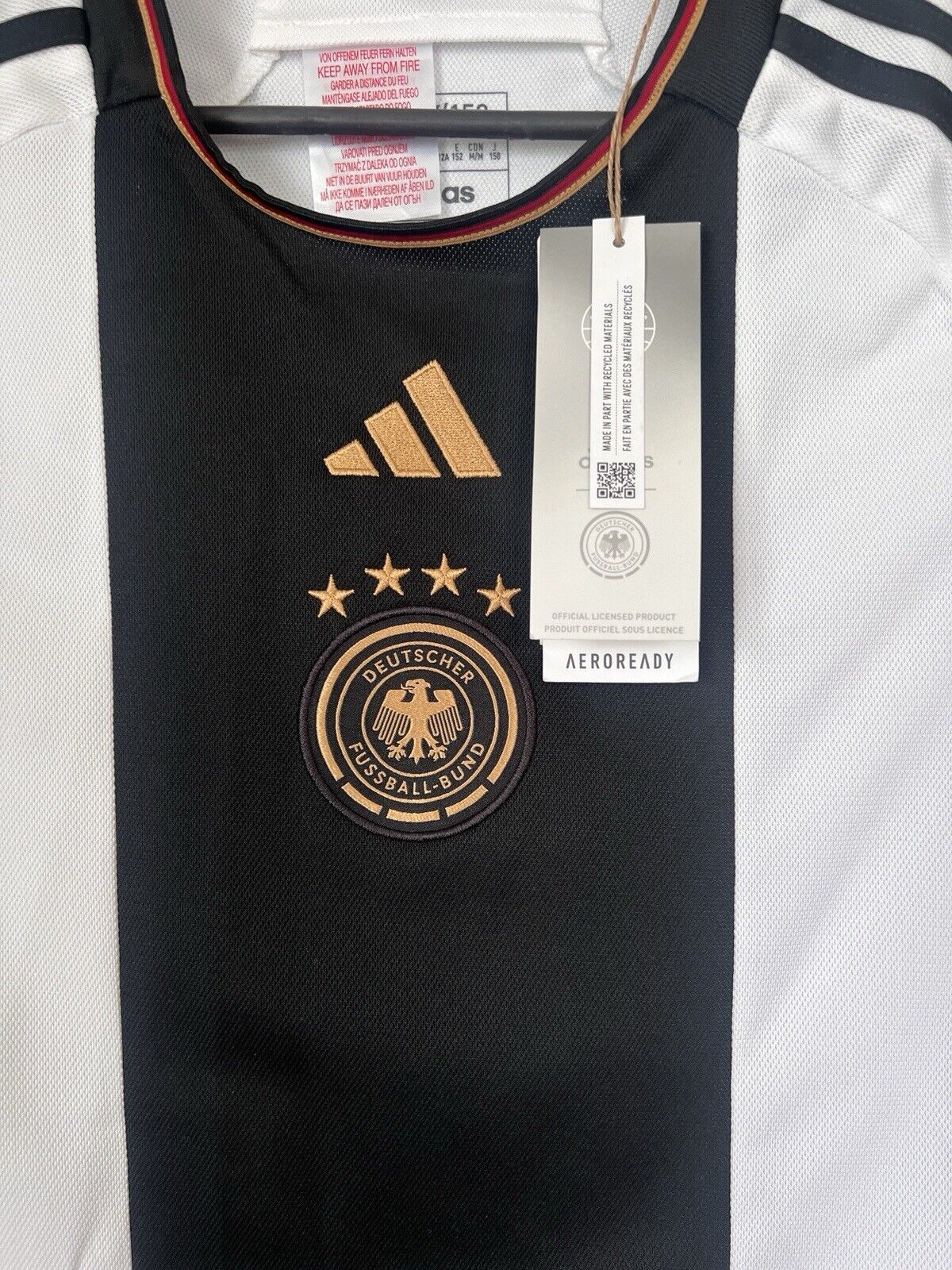 Germany Jersey 2023 Home Soccer Football Shirt Adidas HF1467 Boys Size M