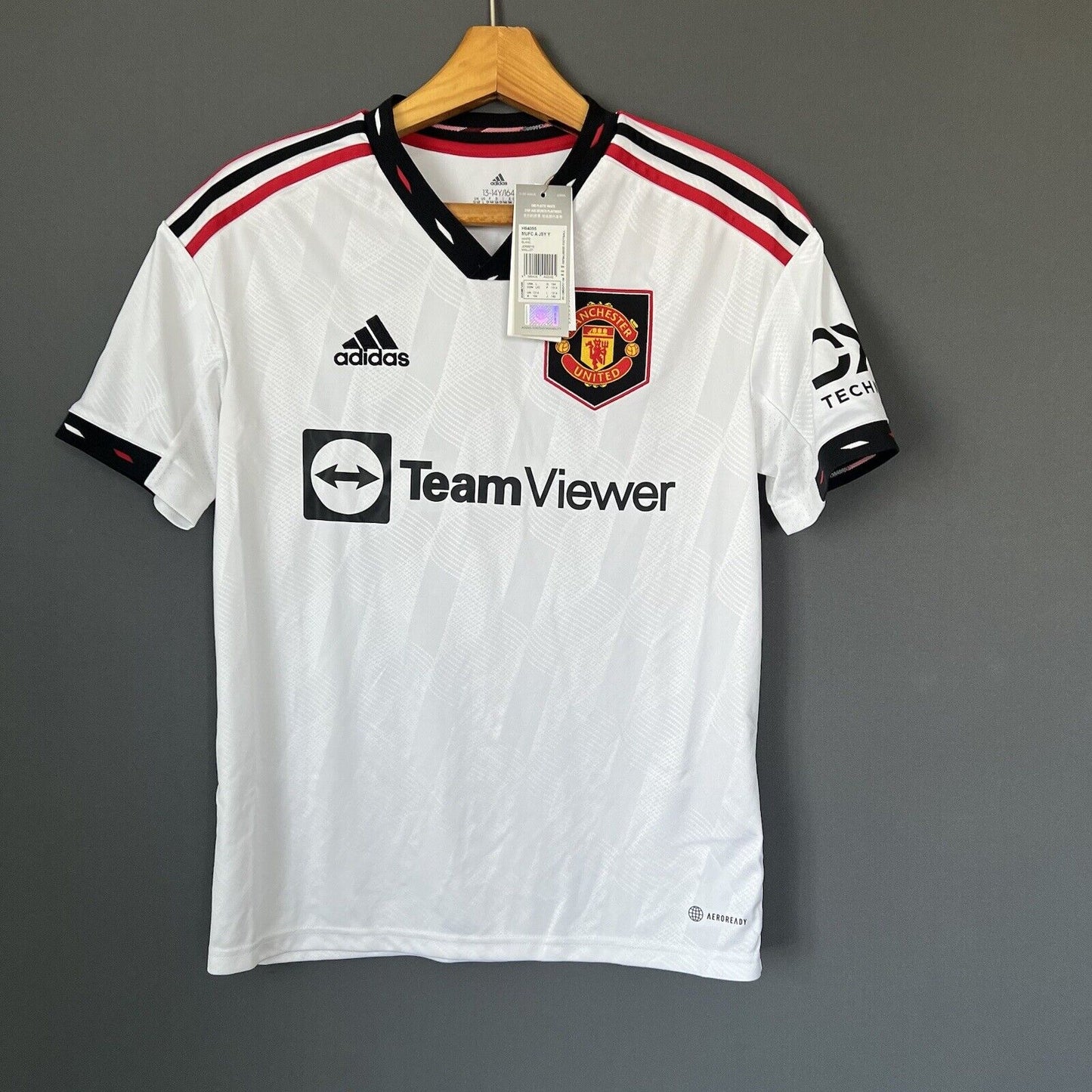Manchester United 2022-23 Away Size L 13-14Y Boys Adidas Soccer Football Shirt