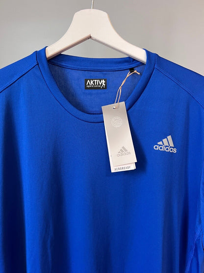 Adidas Mens Blue Running T-Shirt Size L Athletic Jersey GC9094