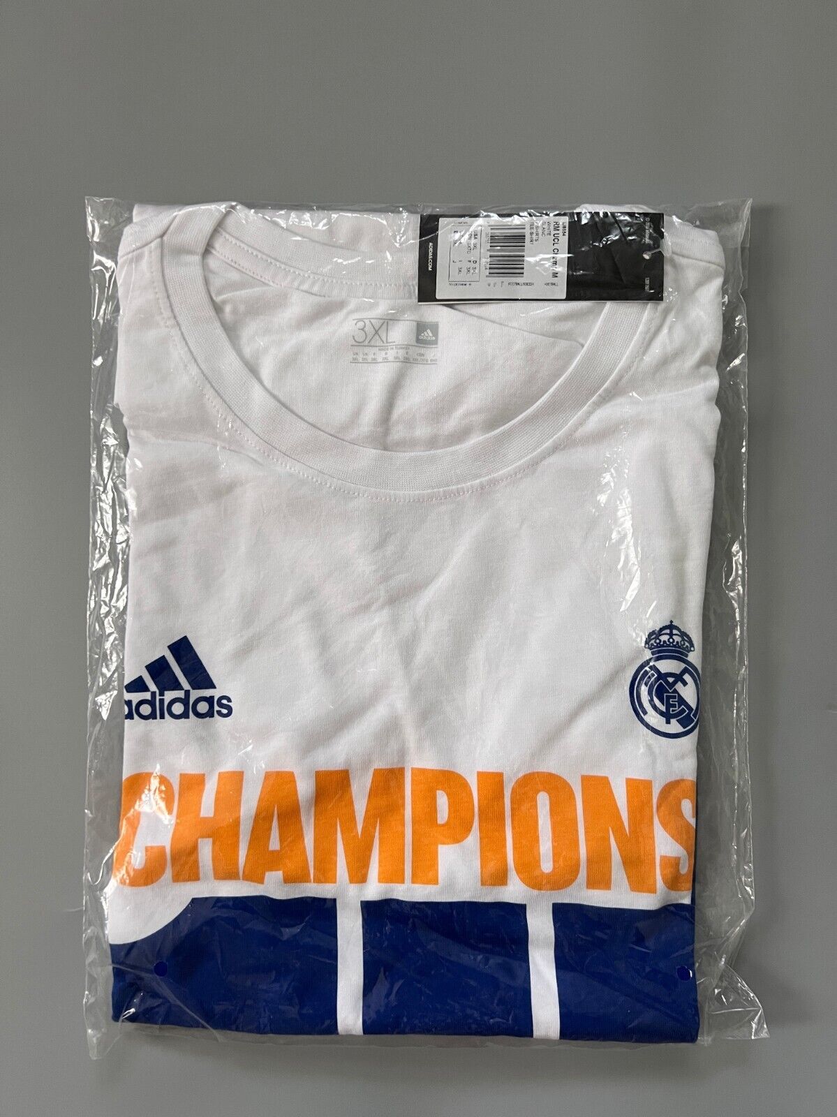 Real Madrid Jersey UCL Champions T-Shirt White Mens Soccer Shirt Adidas