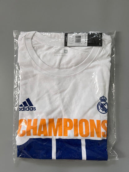 Real Madrid Jersey UCL Champions T-Shirt White Mens Soccer Shirt Adidas