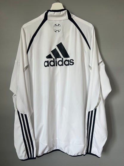Real Madrid Teamgeist Jacket 2006x2021 White Soccer Adidas HA2537 Mens Size 2XL
