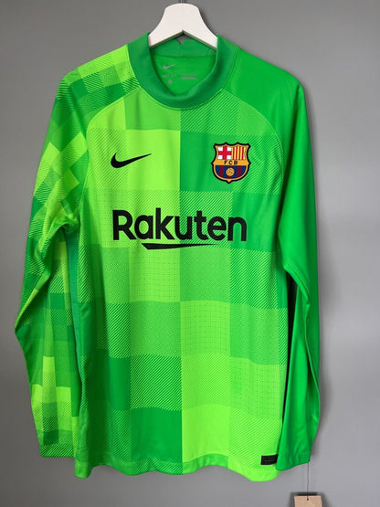 FC Barcelona Jersey 21/22 Goalkeeper Soccer Shirt CV7870-330 Nike Mens Size L
