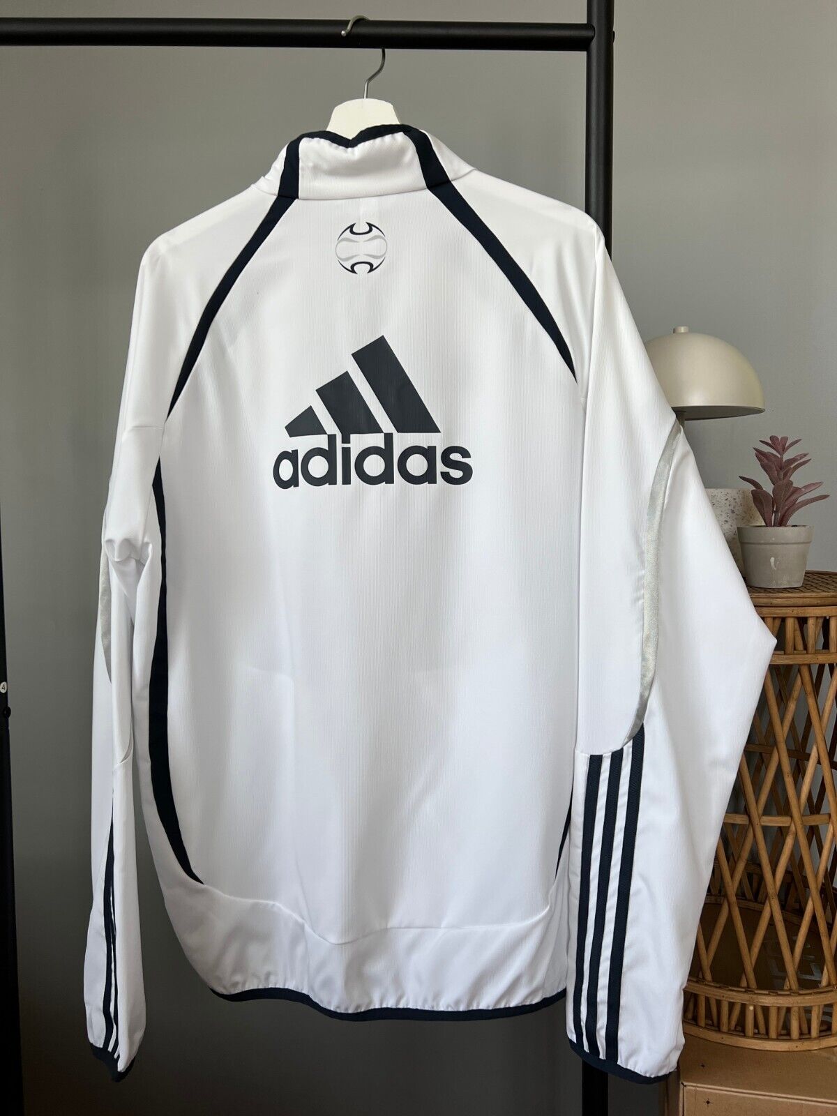 Real Madrid Teamgeist Jacket 2006 x 2021 White Soccer Adidas HA2537 Mens Size M