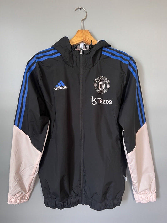 Manchester United All-Weather Jacket Adidas HT4288 Football Soccer Mens Size S