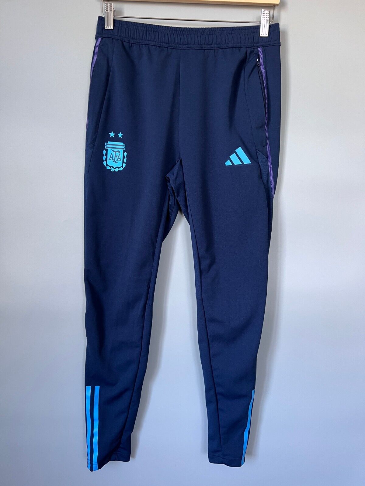 Argentina Tiro 23 Training Pants Blue Football Soccer Adidas HF3914 Mens Size S