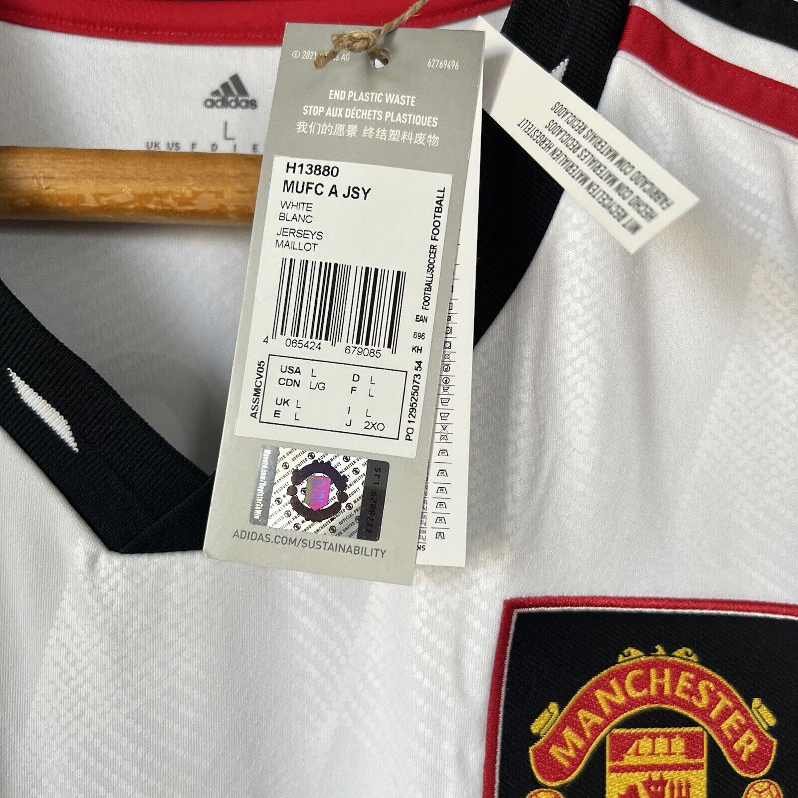 Antony Manchester United Jersey 2022/23 Away  Adidas H13880 Football Shirt Large