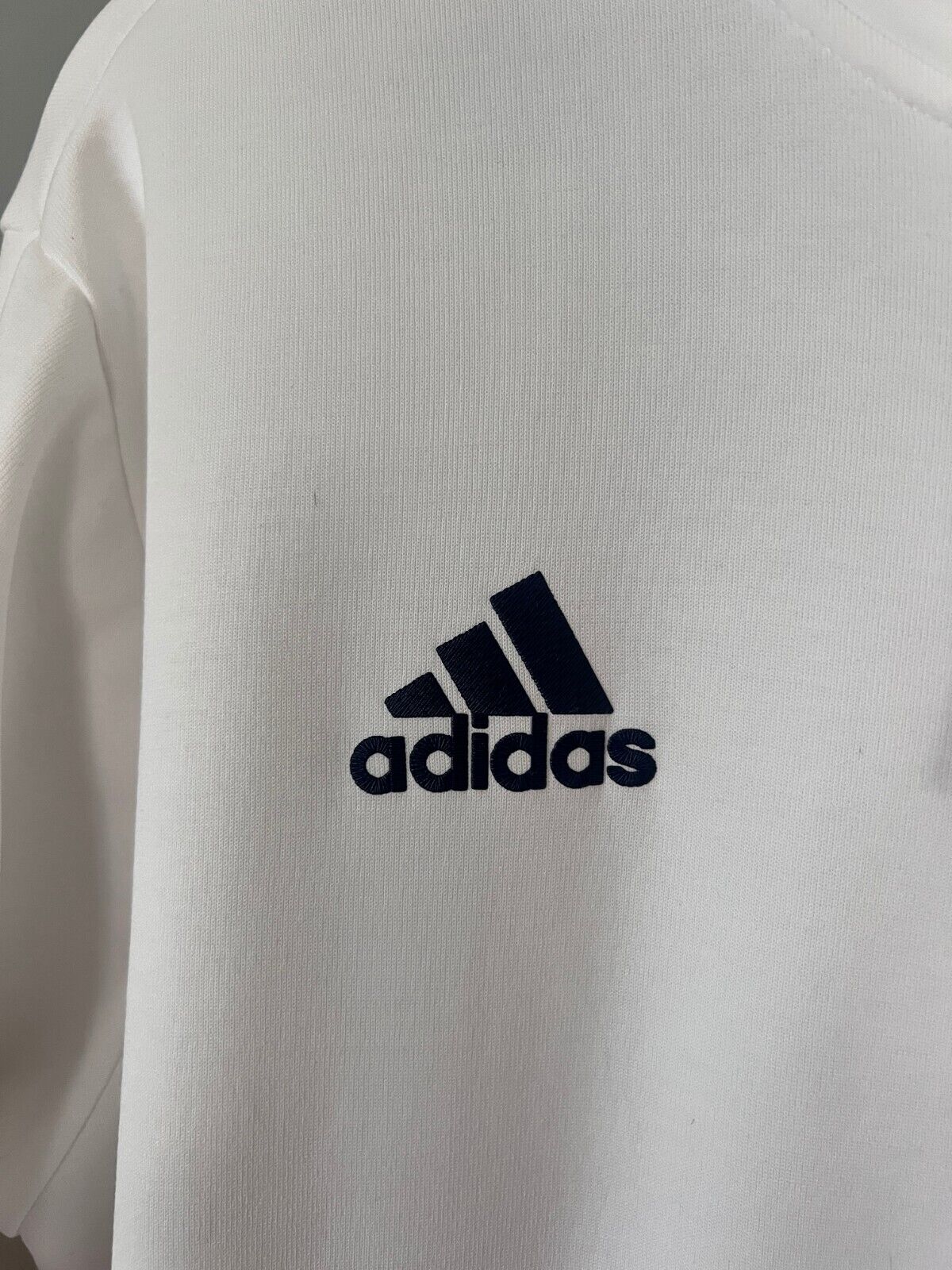 Real Madrid Anthem Jacket White Soccer Football Adidas HY0643 Mens Size M