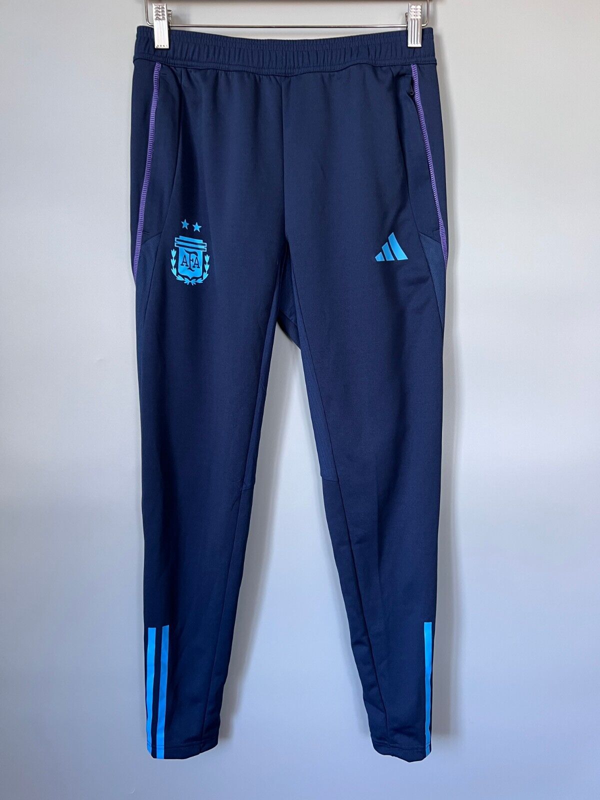 Argentina Tiro 23 Training Pants Blue Football Soccer Adidas HF3914 Mens Size S
