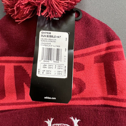MUNSTER RUGBY BOBBLE HAT BEANIE ADIDAS MENS SIZE OSFM