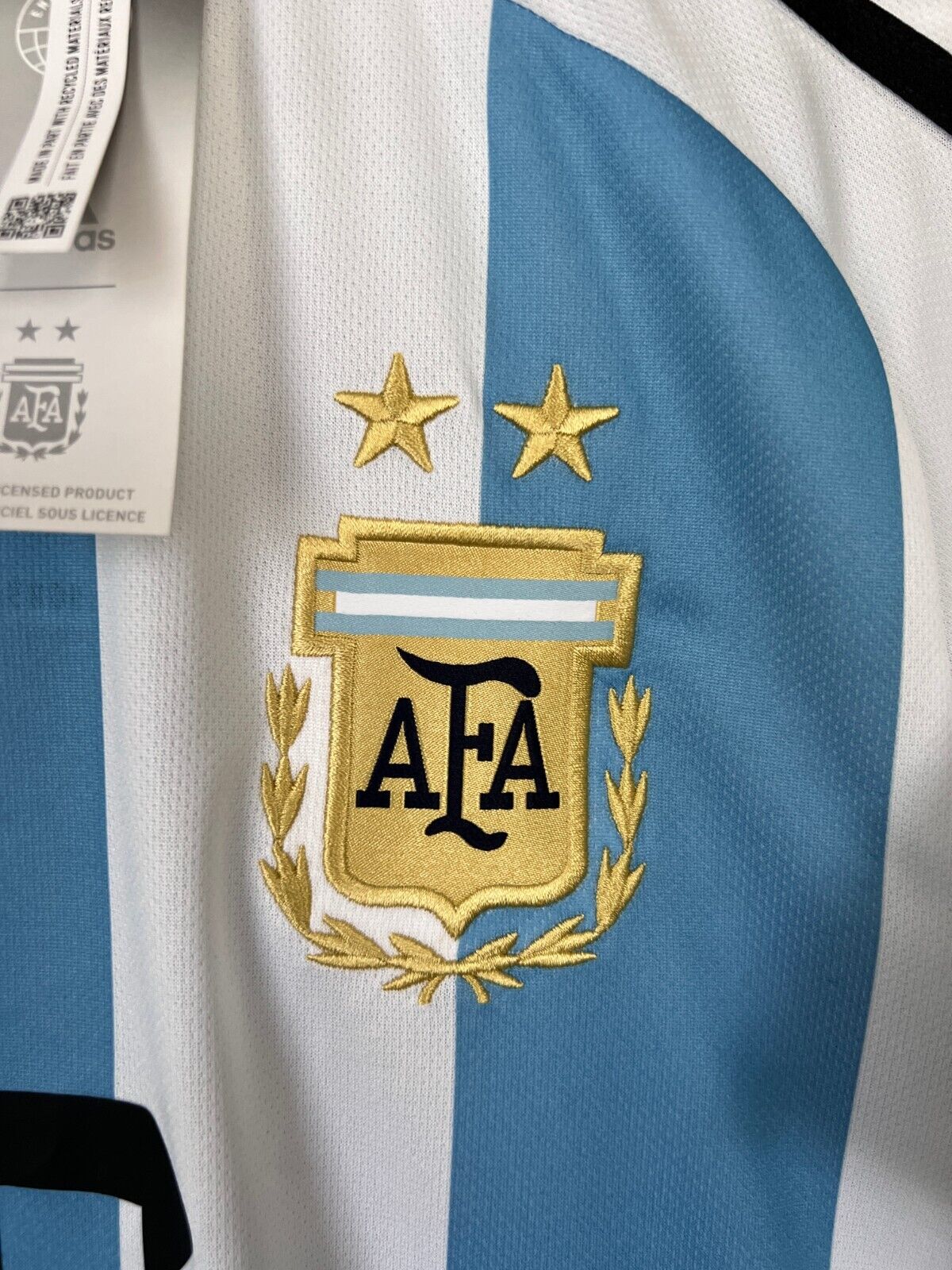 Messi Argentina Jersey 2022 Home Soccer Shirt HF2158 Adidas Mens Size XS
