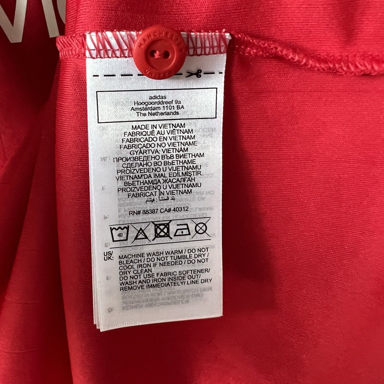 Manchester United Jersey 2022 2023 Home Mens Football Shirt Small H13881 Adidas
