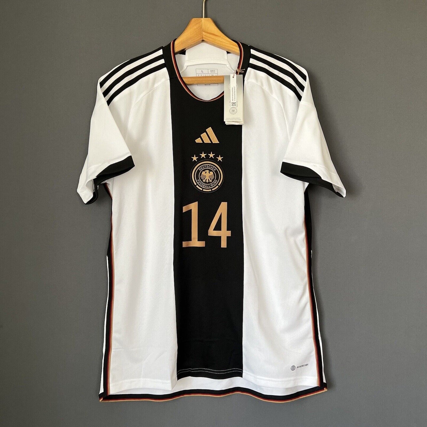 Musiala Germany Jersey 2022 2023 Home Size L Mens Football Shirt HJ9606 Adidas