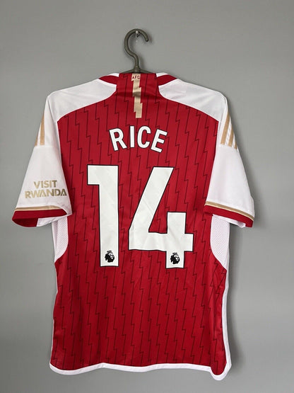 Rice Arsenal Jersey 23/24 Home Soccer Shirt HR6929 Adidas Boys Size XL