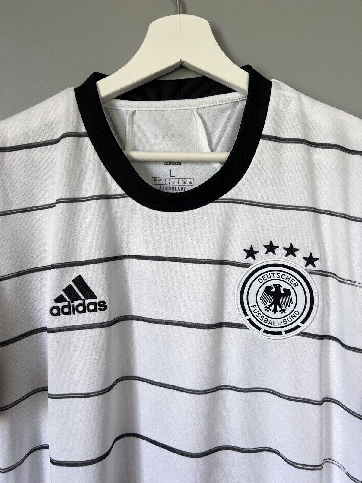 Germany Jersey 2020 Home Soccer Football Shirt Adidas DFB EH6105 Mens Size L
