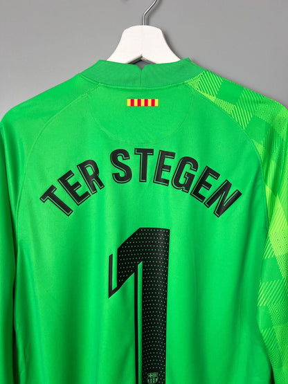 FC Barcelona Jersey 21/22 Goalkeeper Soccer Shirt CV7870-330 Nike Mens Size M